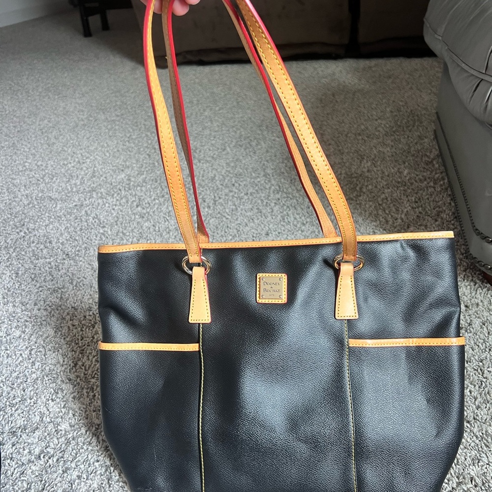 Dooney & Bourke Black and Brown Tote Bag